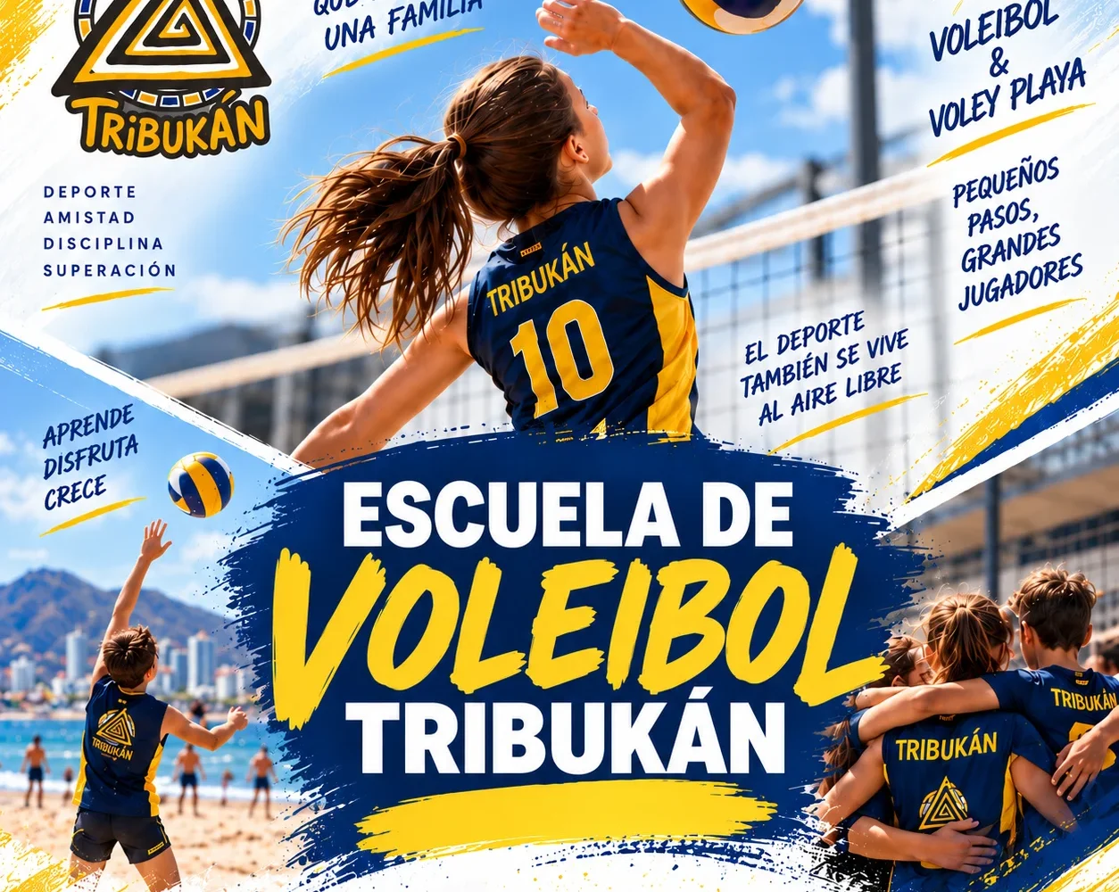 Escuela de voleibol para niños y jóvenes en Gran Canaria del C.D. Tribukán