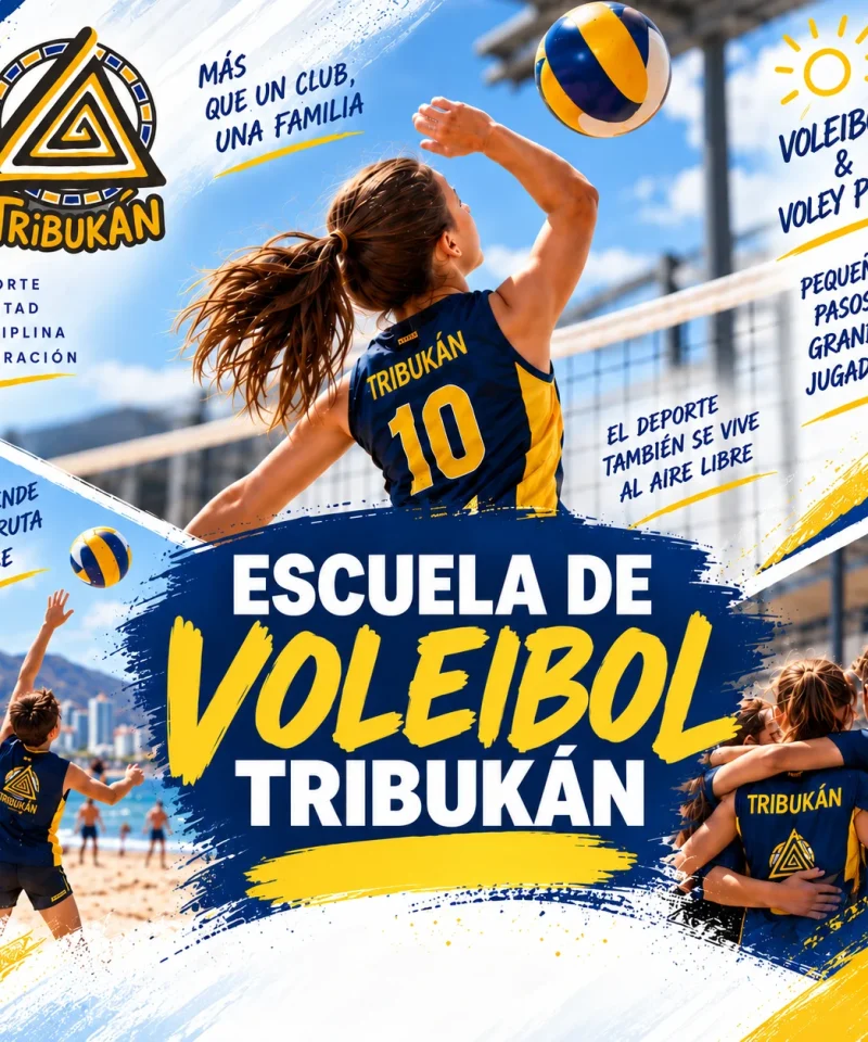 Escuela de voleibol para niños y jóvenes en Gran Canaria del C.D. Tribukán