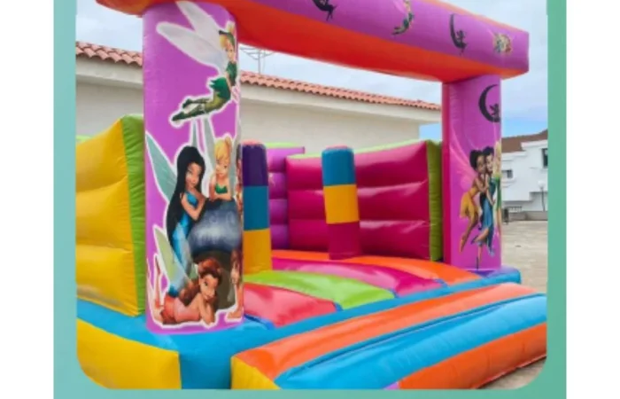 Castillo hinchable Campanilla de 3 × 2 metros para cumpleaños y fiestas infantiles en Gran Canaria
