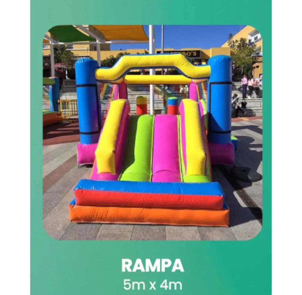 Castillo hinchable Rampa de 5 × 4 metros para cumpleaños y fiestas infantiles en Gran Canaria