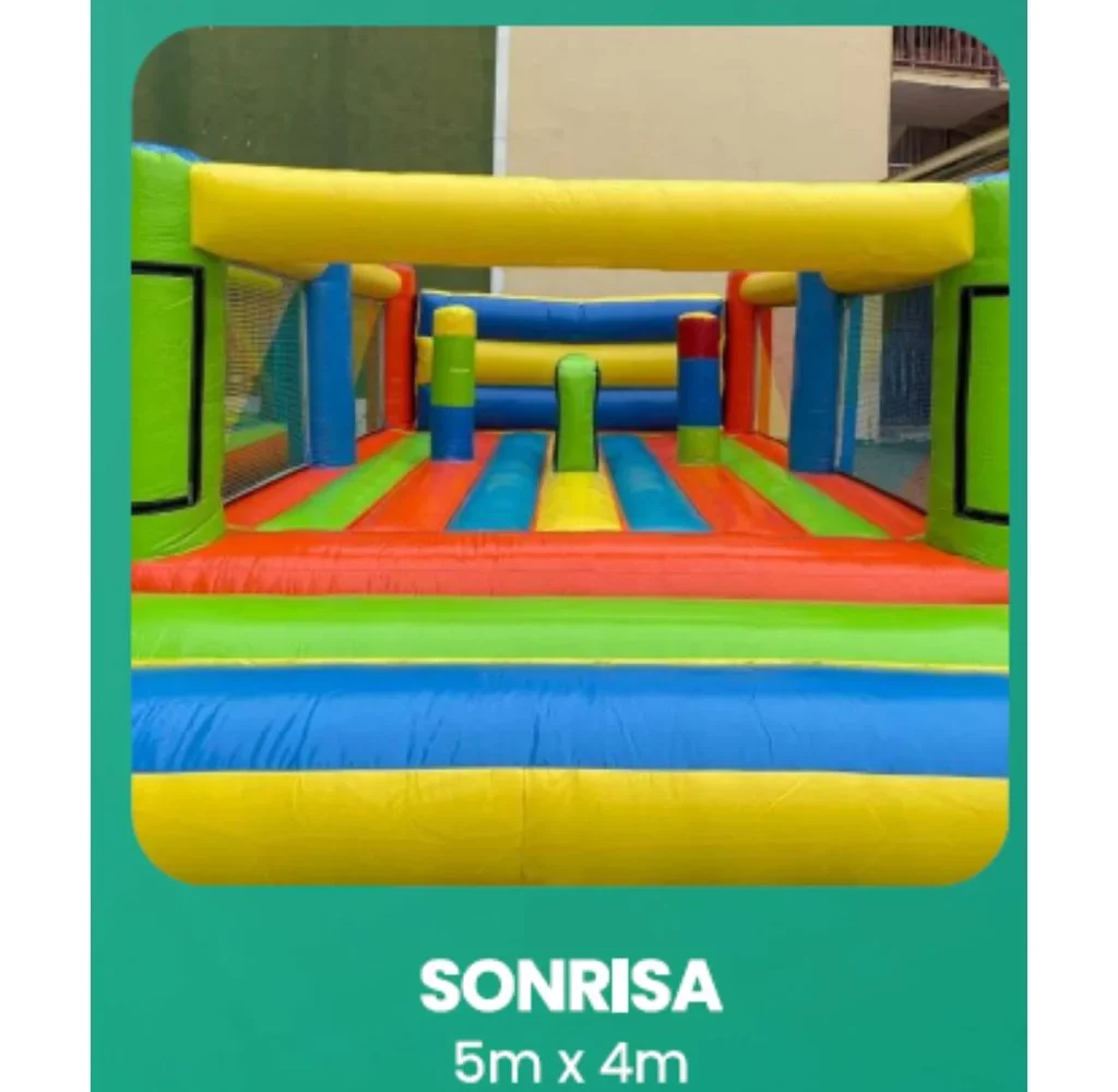 Castillo hinchable Sonrisa de 5 × 4 metros para cumpleaños y fiestas infantiles en Gran Canaria